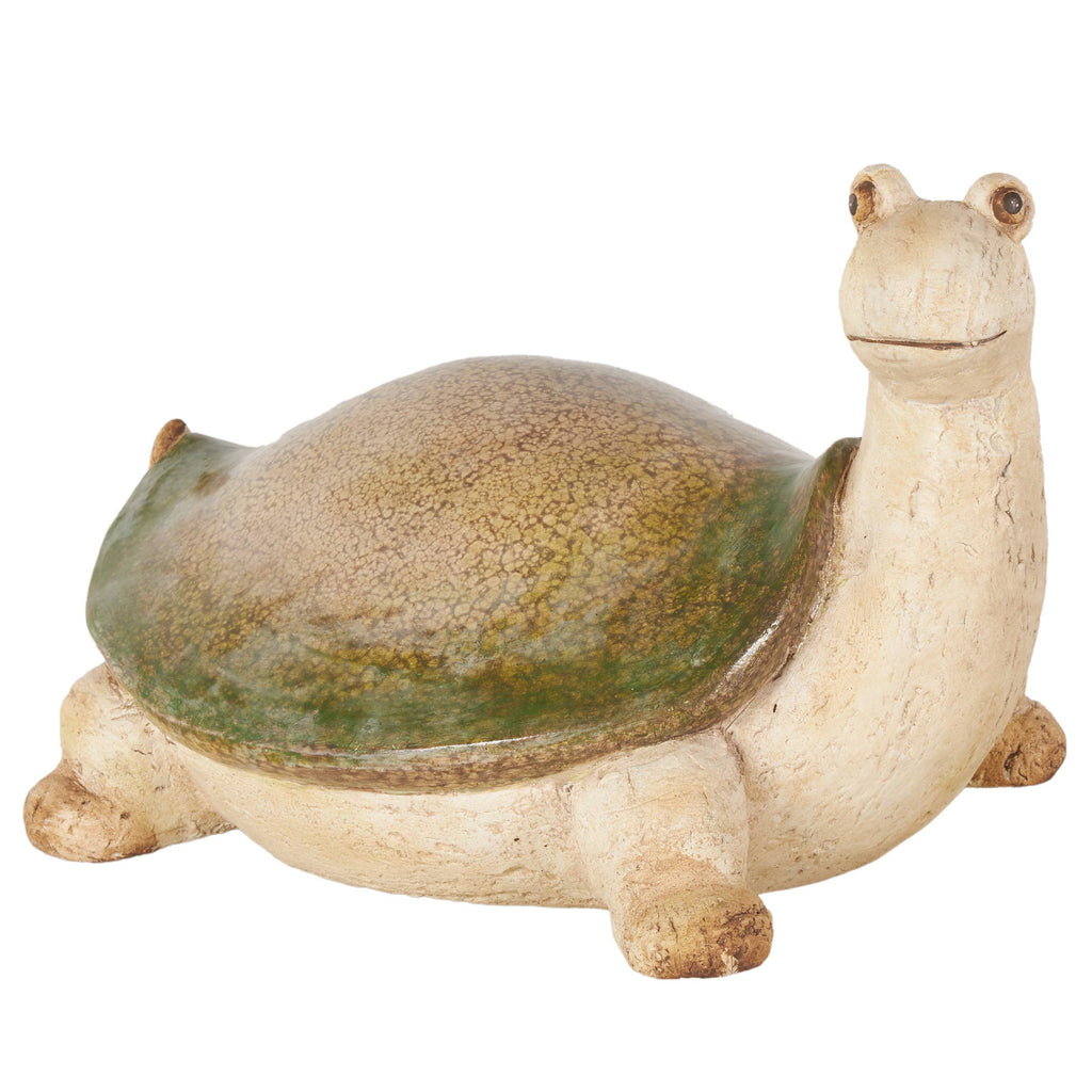 Farmhouse Cream Oval Magnesium Oxide Garden Sculpture: Cream / Cream