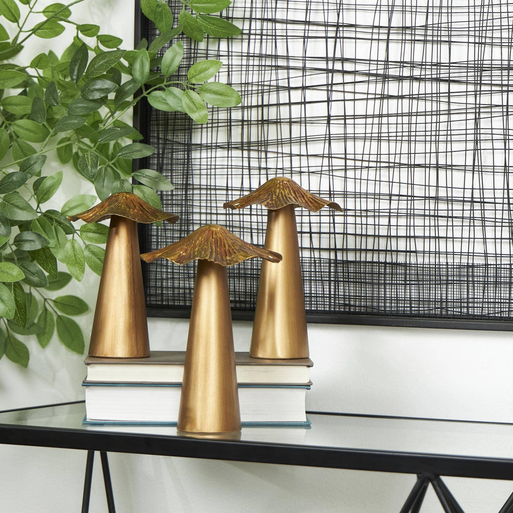 Natural Bronze Metal Sculpture Set
