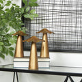 Natural Bronze Metal Sculpture Set