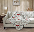 Cardinals Winter Wood Quilted Throw - Copper State Home + Iron