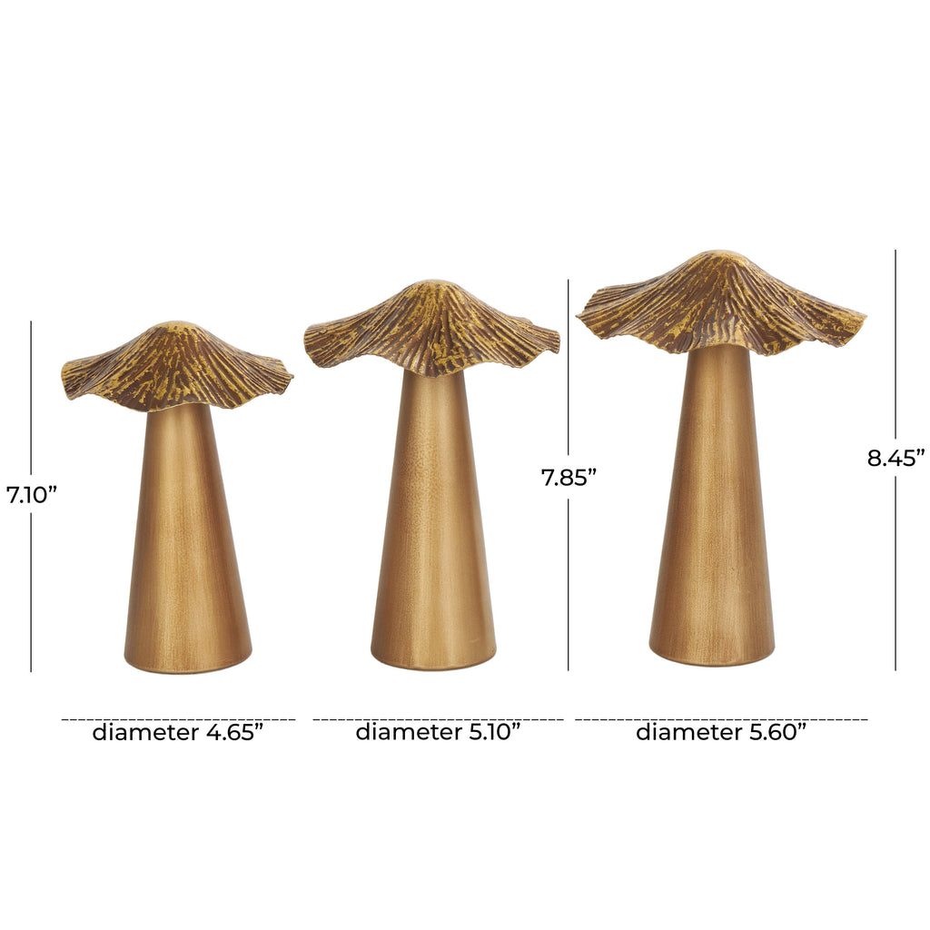 Natural Bronze Metal Sculpture Set