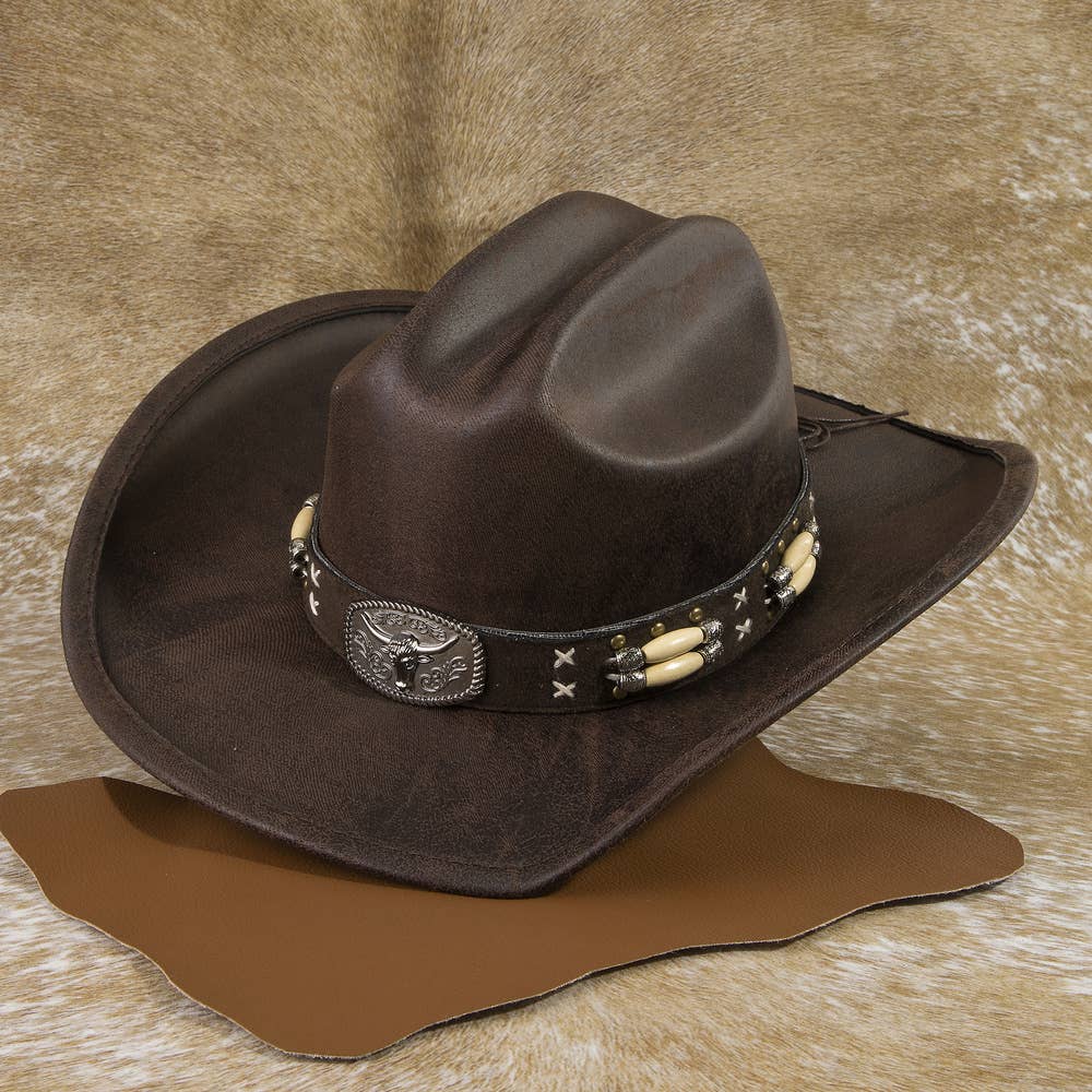 Longhorn Concho Band Western Cowboy Hat