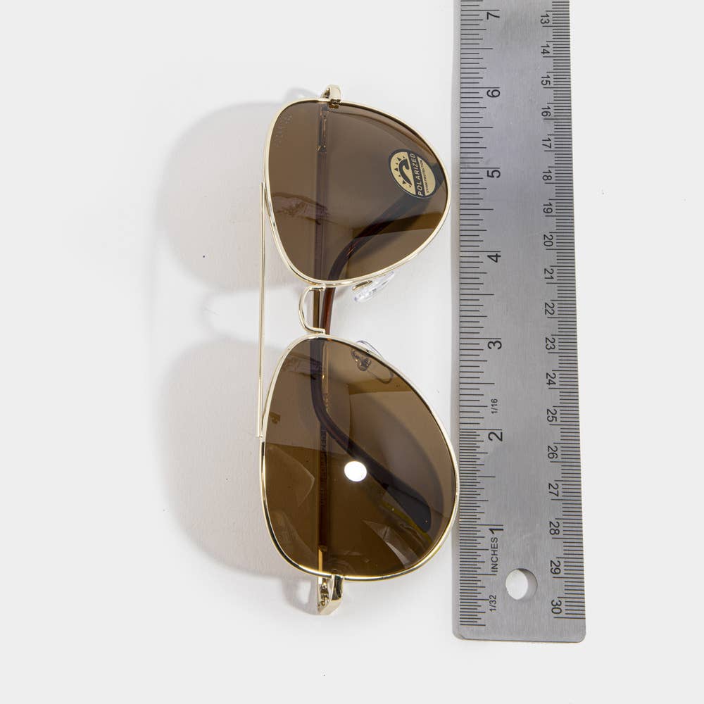 Classic Metal Aviator Polarized Sunglasses
