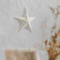 Metal Star Punched Creme 6x6