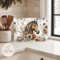 Brown Boho Bay Horse - Equine - Glass Cutting Board