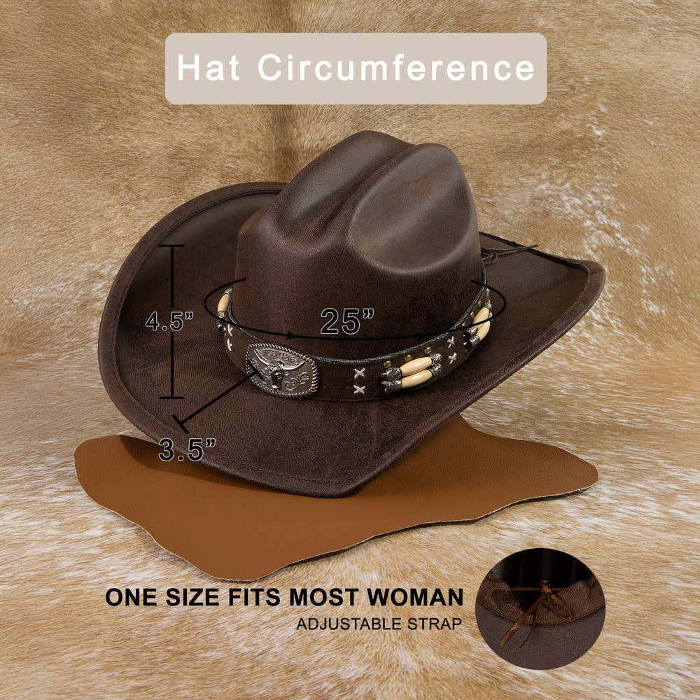 Longhorn Concho Band Western Cowboy Hat