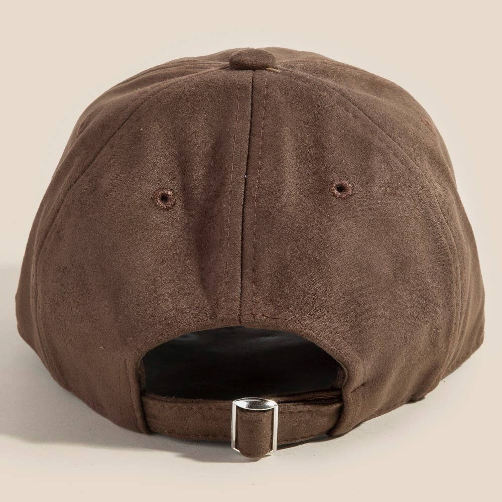 Suede Rivet Trim Cap