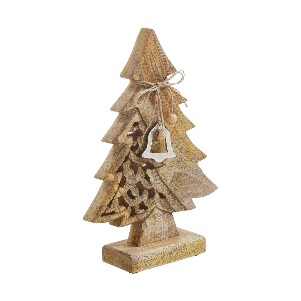 Natural Wooden Christmas Tree 11.75in – Ornate Evergreen