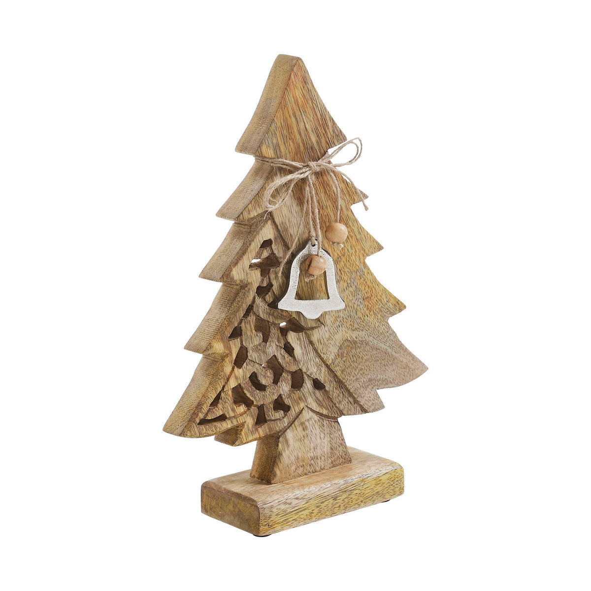 Natural Wooden Christmas Tree 11.75in – Ornate Evergreen