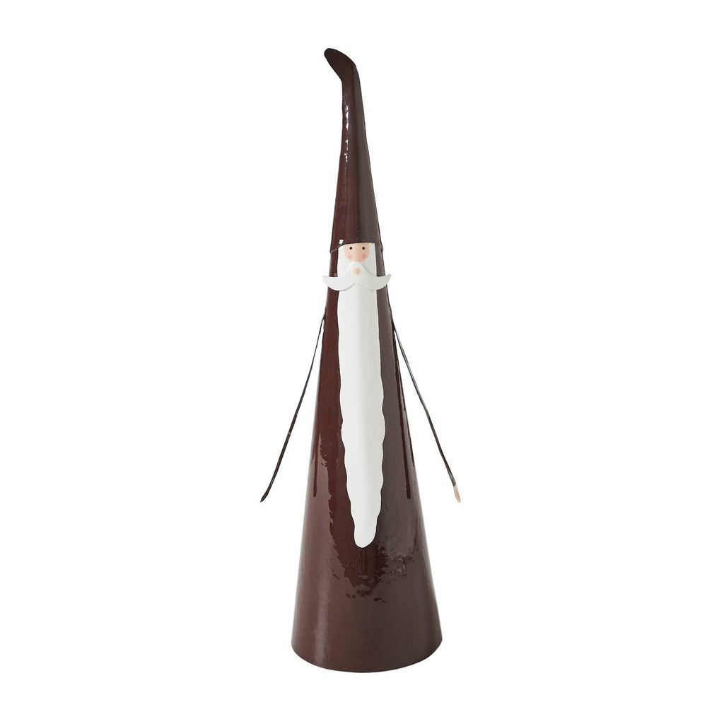 Burgundy Skinny Santa Metal Figurine 22.5x6x6