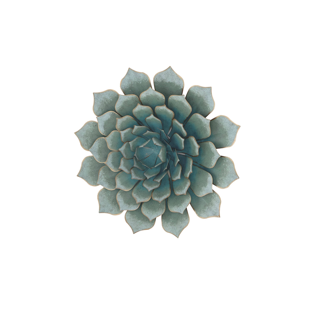 Traditional Teal Metal Wall Decor - 894657