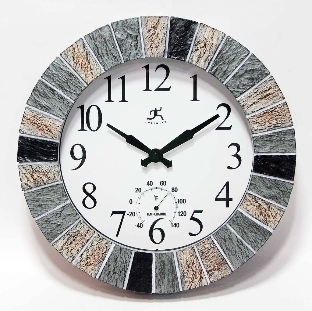 Outdoor Round Multi-Color Wall Clock 13 Inch