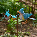Baby Blue Birds Balancer Garden Stake