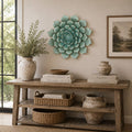 Traditional Teal Metal Wall Decor - 894657