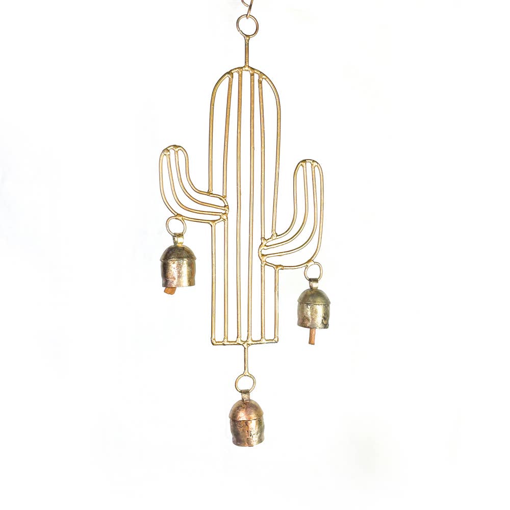 Golden Cactus Chime - Copper State Home + Iron