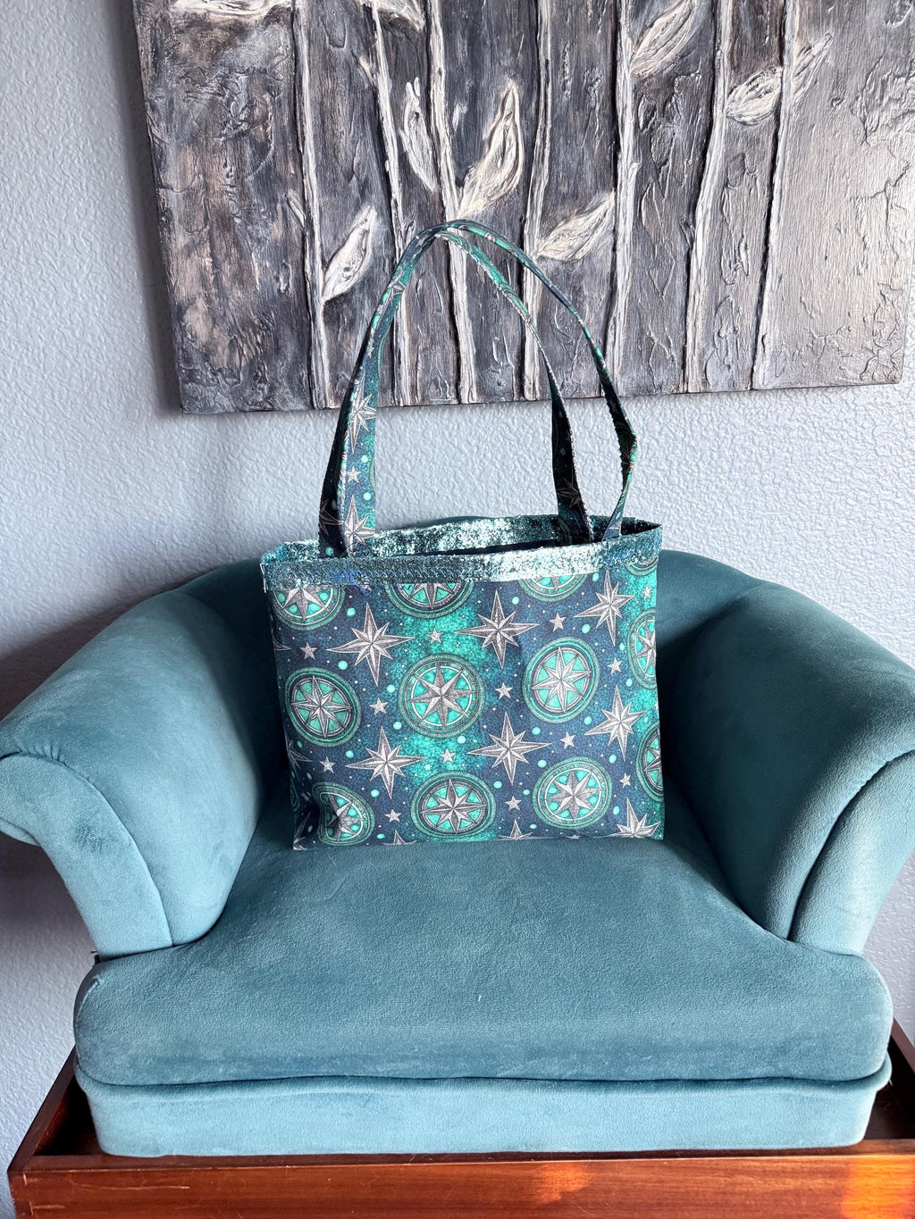 Nautical theme tote bag