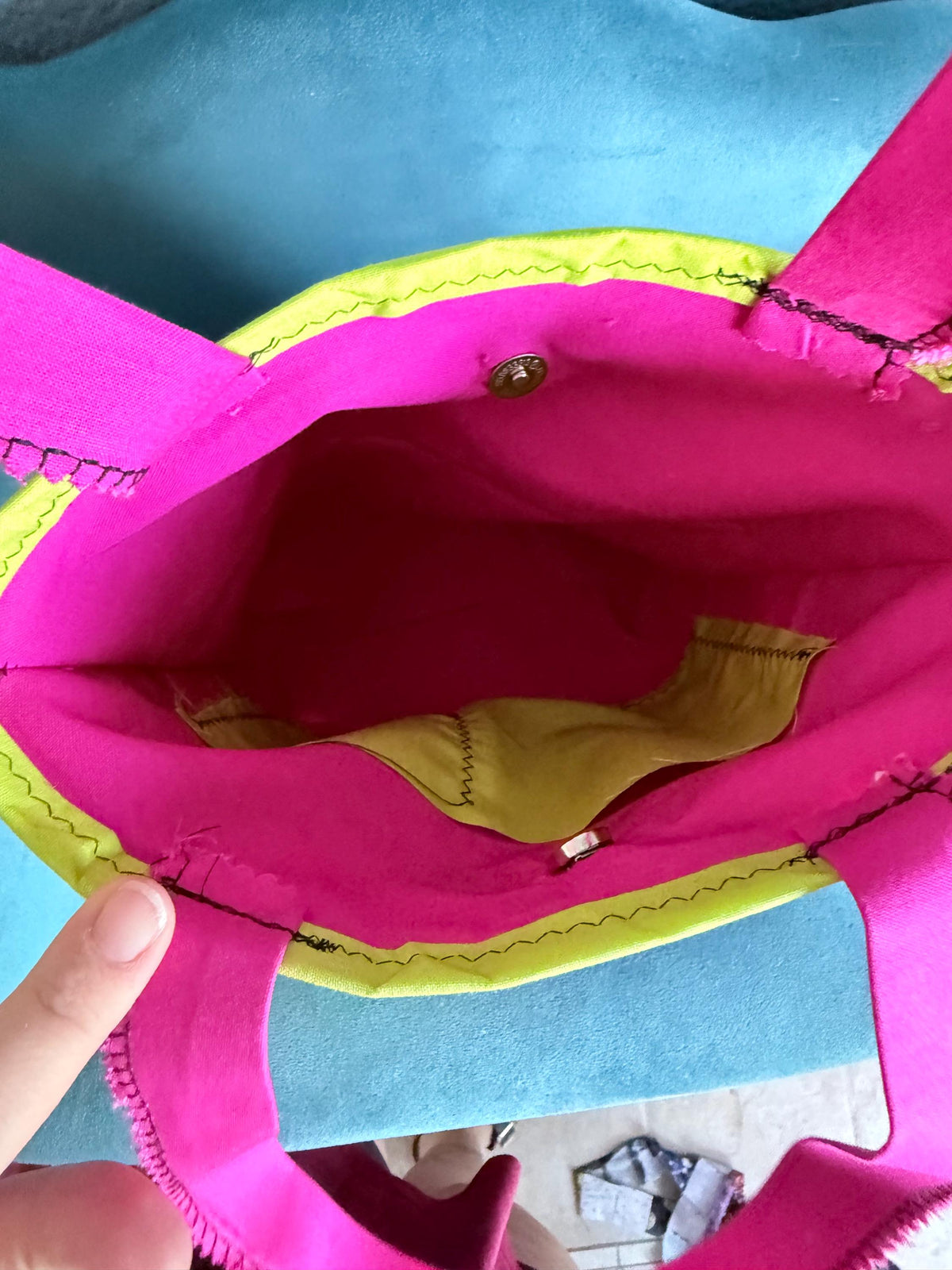 Handmade Rainbow Star Tote Bag | Holographic Pocket Shoulder Bag