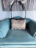 Handmade Faux Snakeskin Shoulder Bag