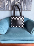 Black & White Checkered Tote Bag