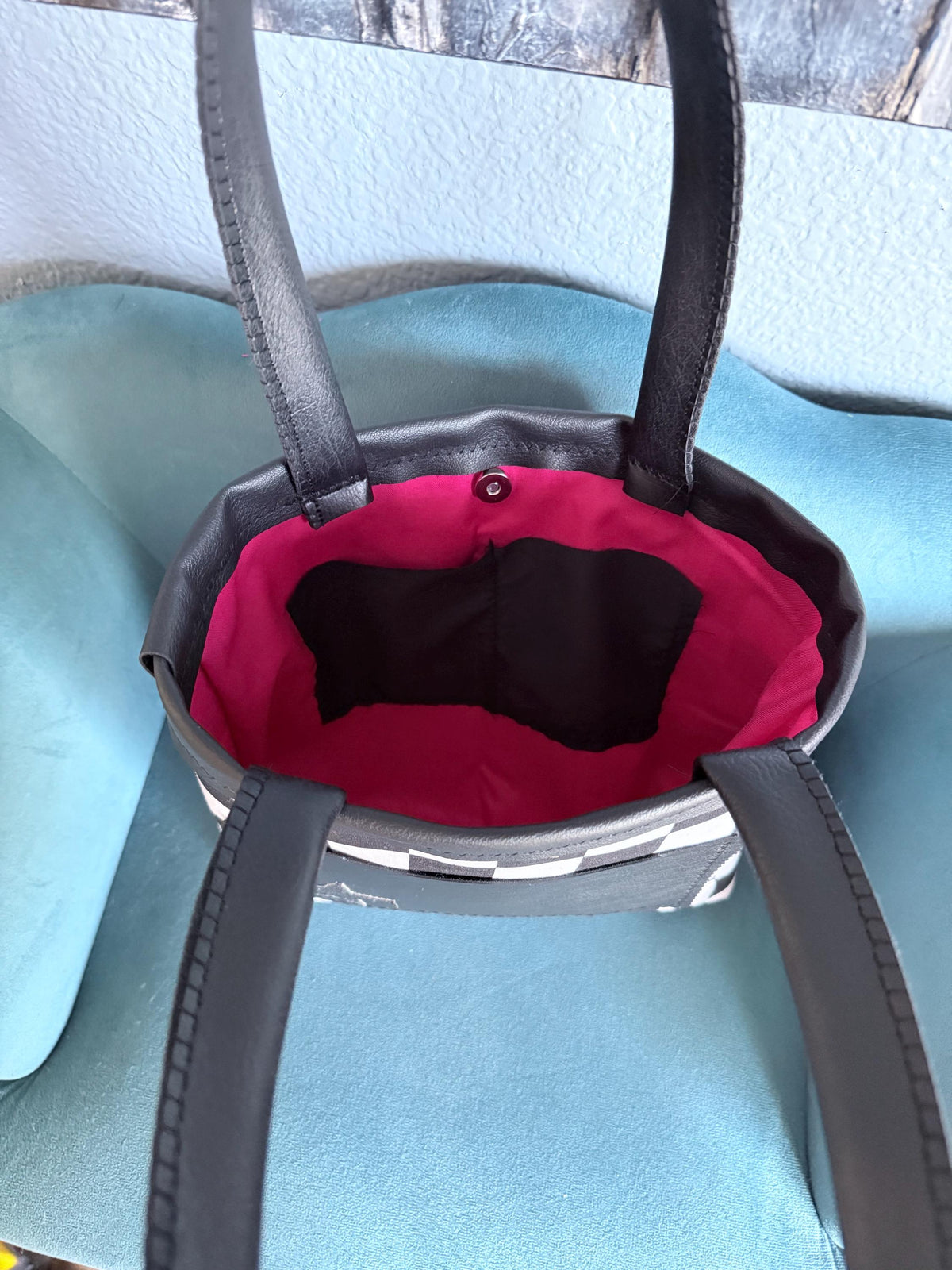 Black & White Checkered Tote Bag