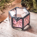 Jewelry Box Pink Rose Glass - Box 925 - Copper State Home + Iron