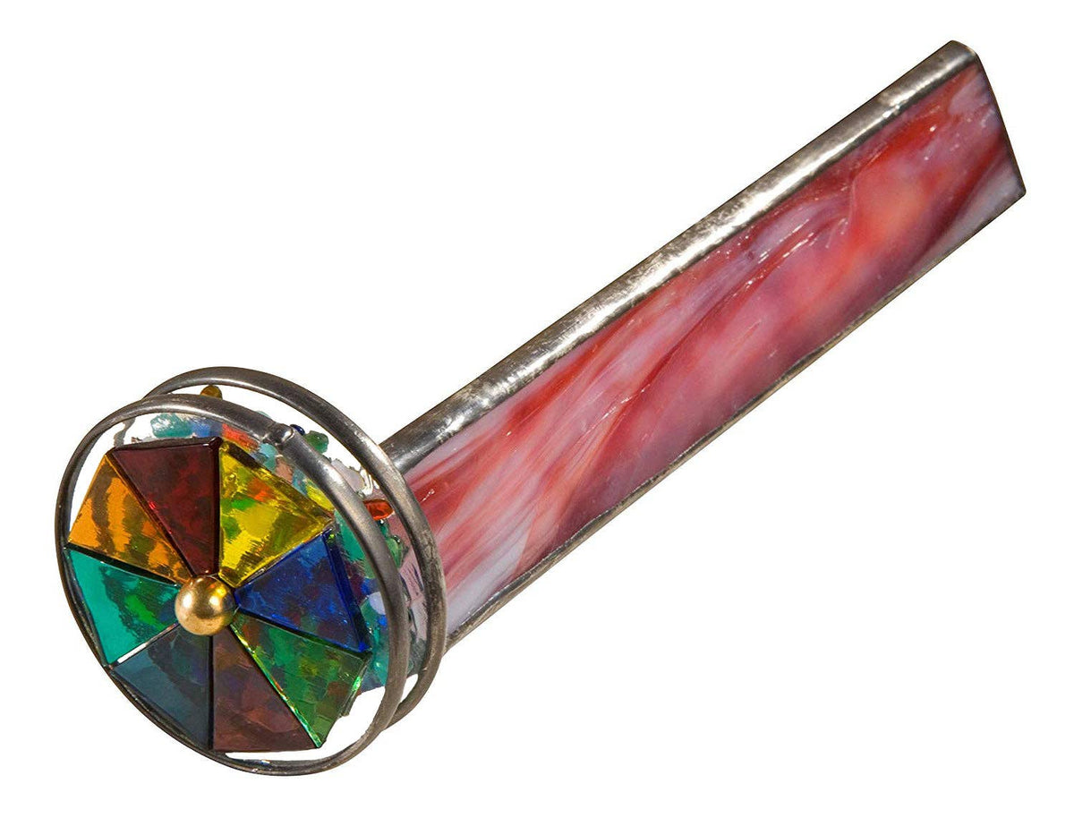 KAL 107 Red/White Opal Kaleidoscope - Double Wheel - Copper State Home + Iron