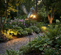 Metal Owl Garden Stake Holding a Solar Lighted Lantern - Copper State Home + Iron