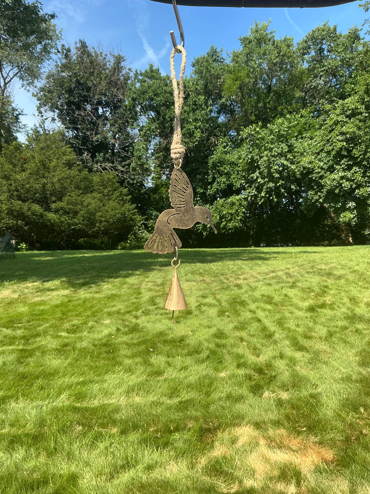 Mini Hummingbird Wind Chime - Copper State Home + Iron