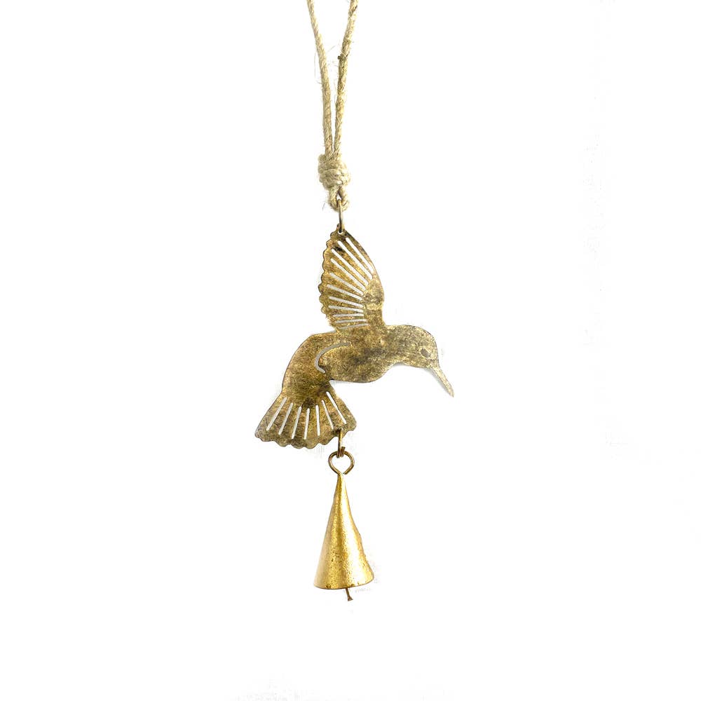 Mini Hummingbird Wind Chime - Copper State Home + Iron
