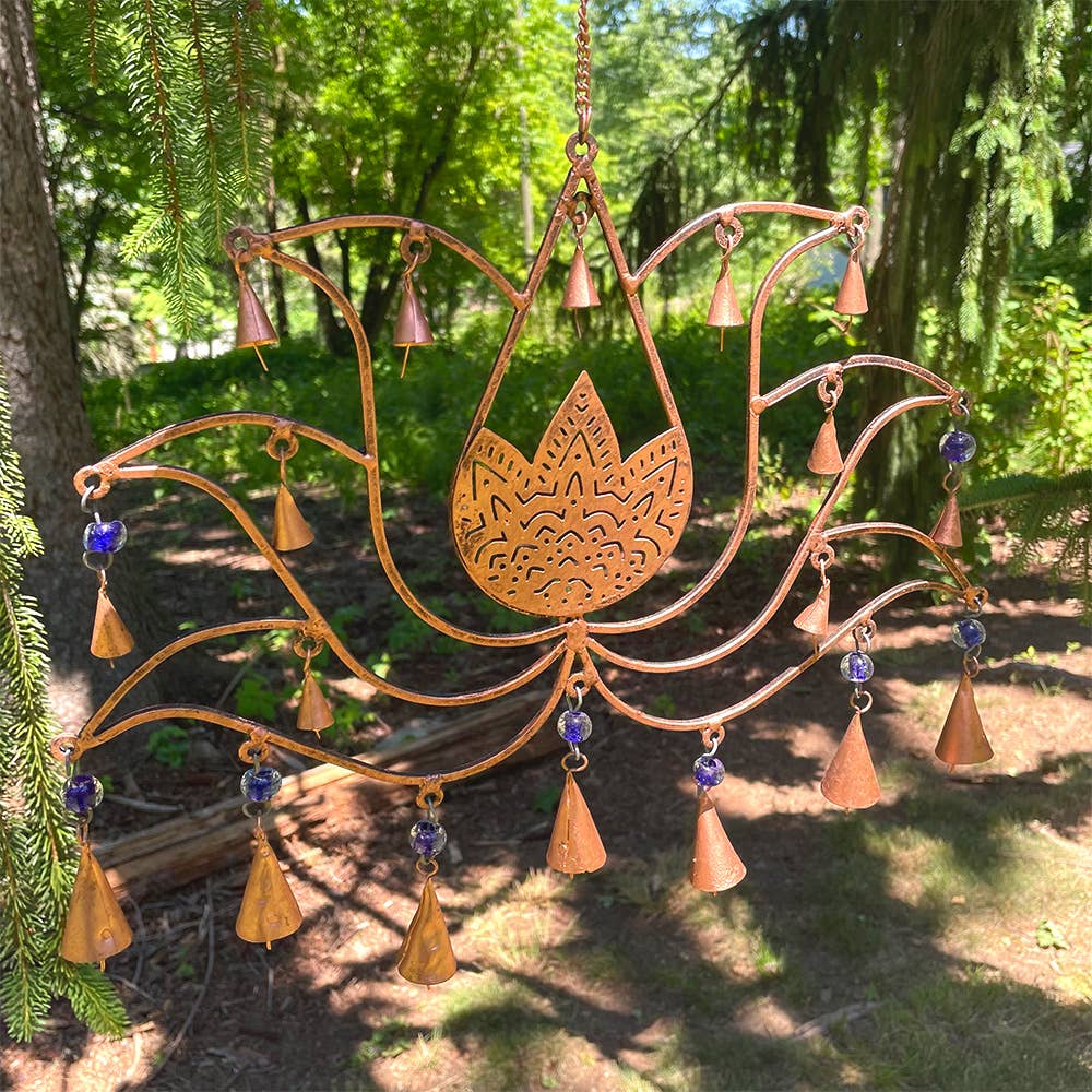 Neel Kamal Chime - Two Styles: Blue - Copper State Home + Iron