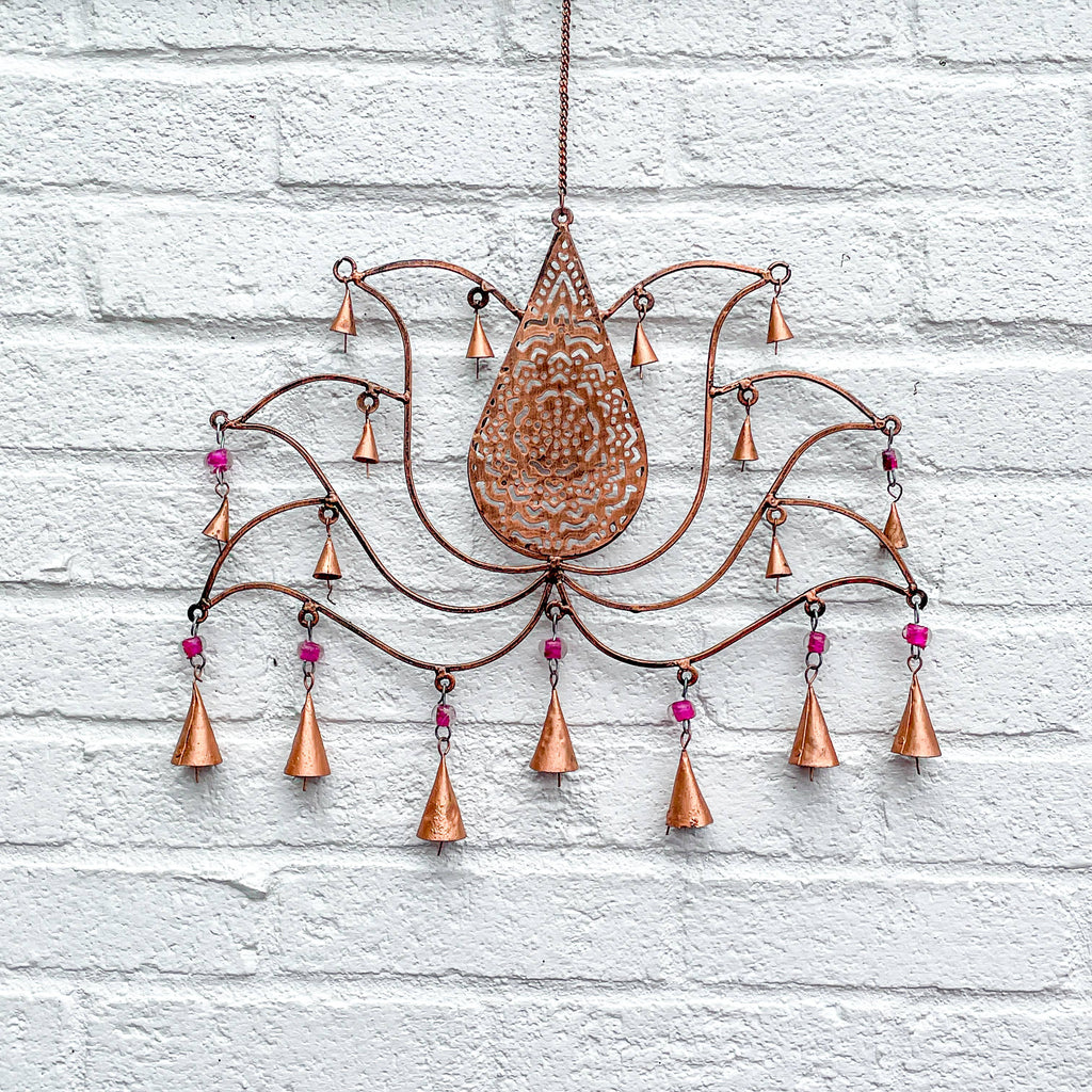 Neel Kamal Chime - Two Styles: Blue - Copper State Home + Iron