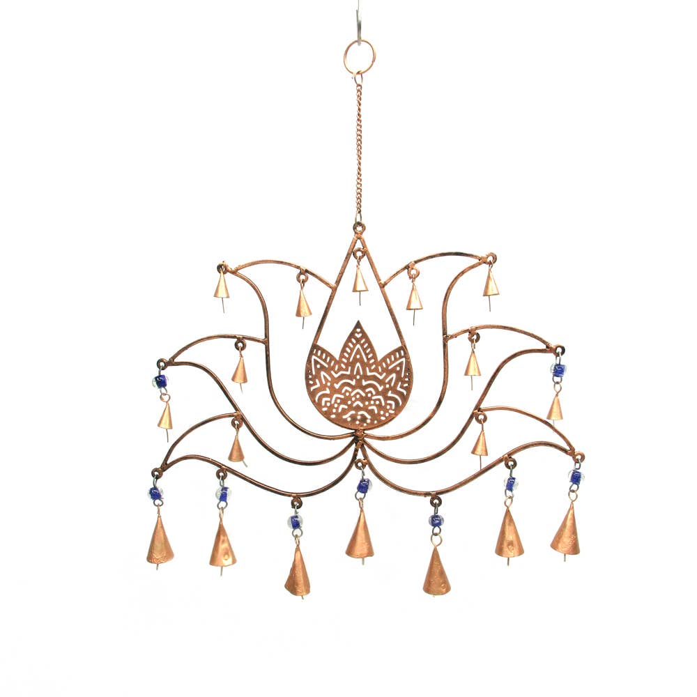 Neel Kamal Chime - Two Styles: Blue - Copper State Home + Iron