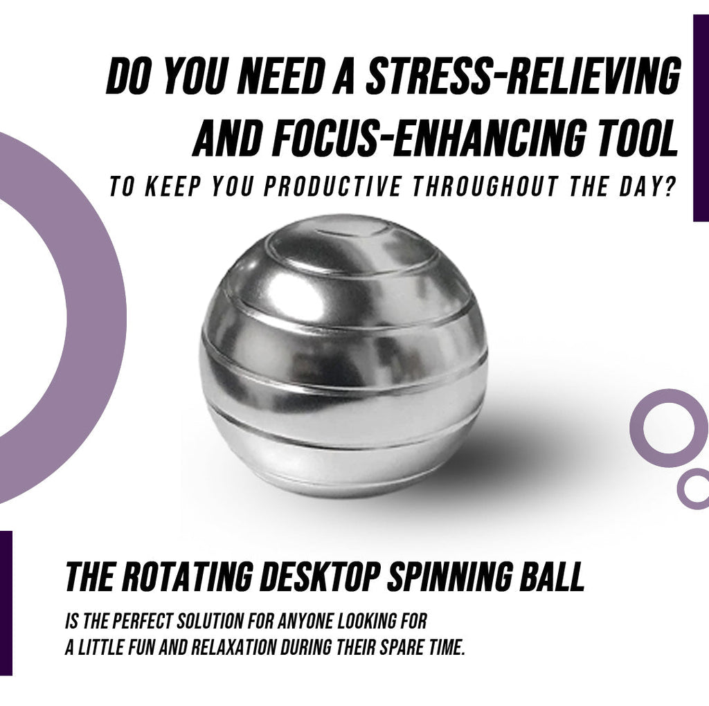 Rotating Desktop Spinning Ball - Copper State Home + Iron