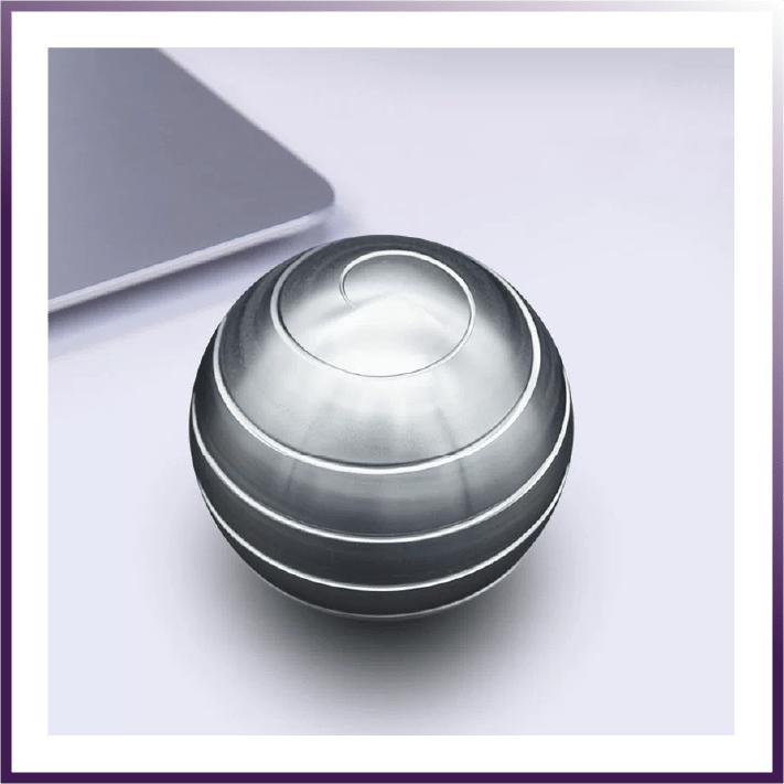 Rotating Desktop Spinning Ball - Copper State Home + Iron