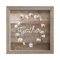 Gather - Rustic Framed Sign, 10" x 10"
