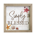 Simply Blessed - Rustic Framed Sign, 10" x 10"