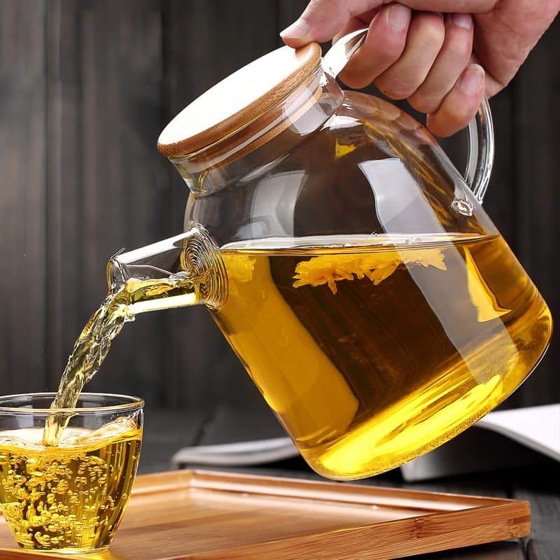 Thermo Glass Teapot 54 Fl Oz | High temperature and shock resistant - Copper State Home + Iron