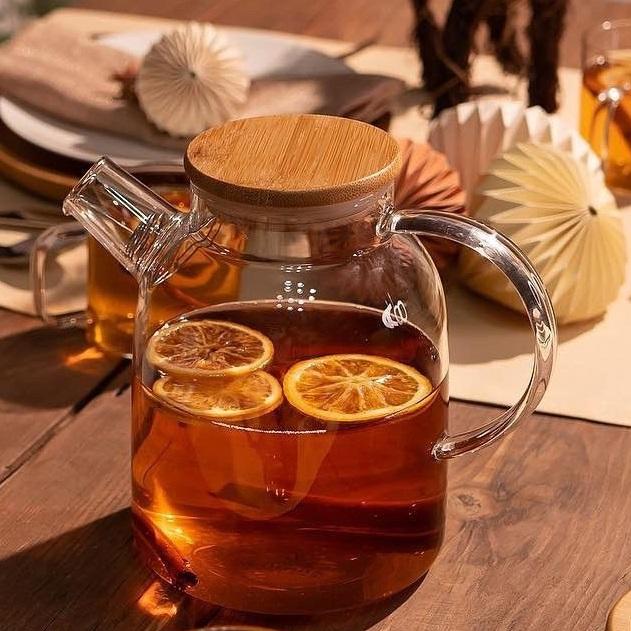 Thermo Glass Teapot 54 Fl Oz | High temperature and shock resistant - Copper State Home + Iron