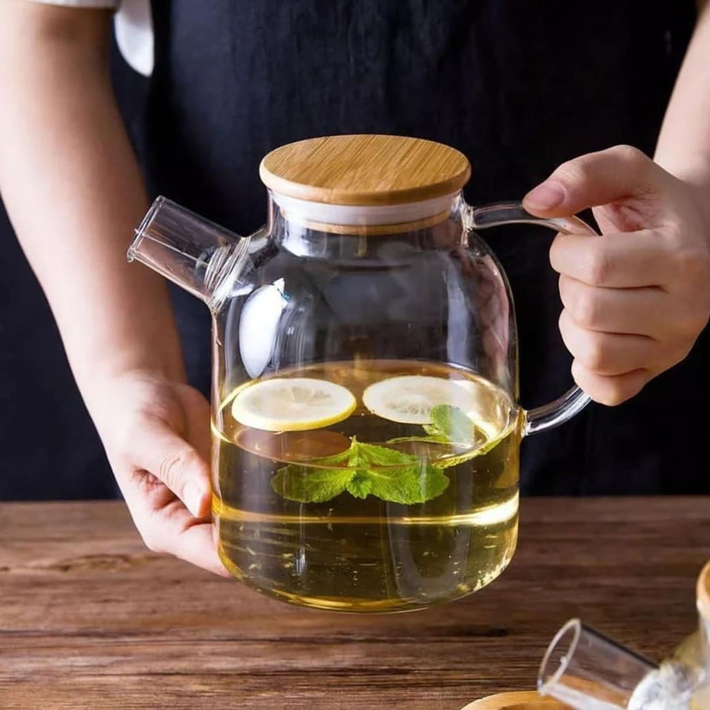 Thermo Glass Teapot 54 Fl Oz | High temperature and shock resistant - Copper State Home + Iron